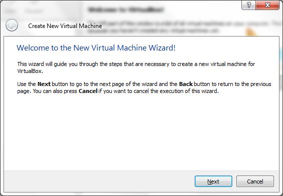 Create New Virtual Machine Wizard