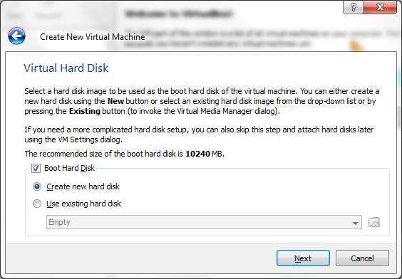 Virtual Machine hard drive