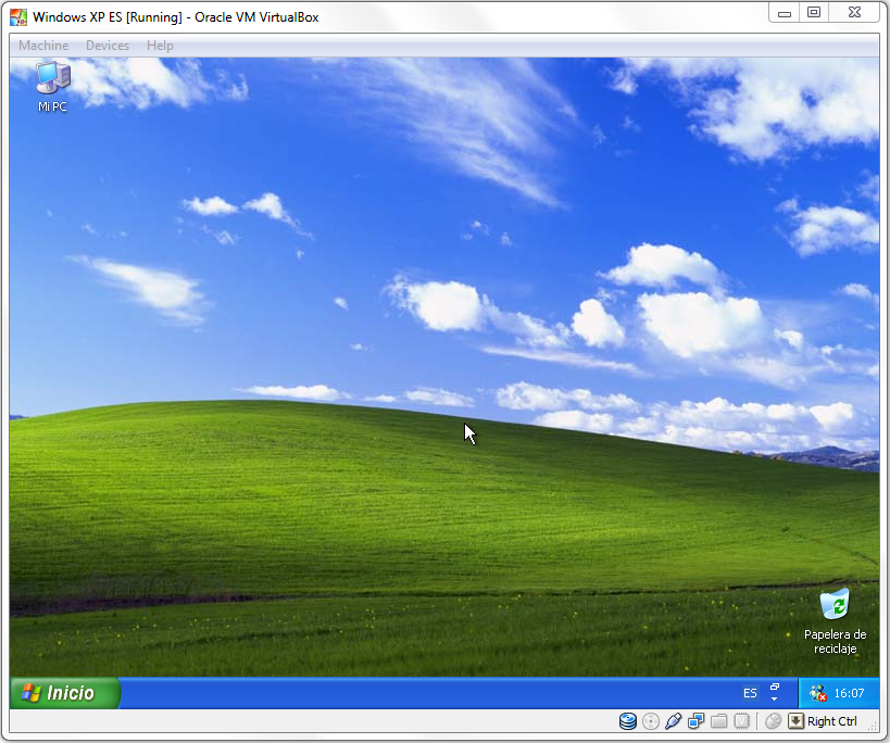 Windows XP on VM