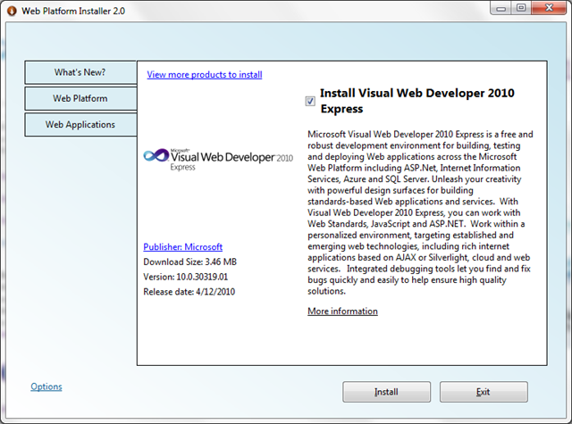 Web Platform Installer