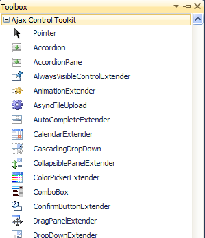 Ajax Control Toolkit - Toolbox